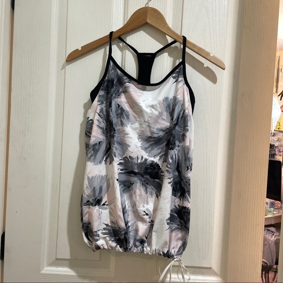 FABLETICS Tank Top built in bra athletic size small black grey pink running yoga - Picture 2 of 5